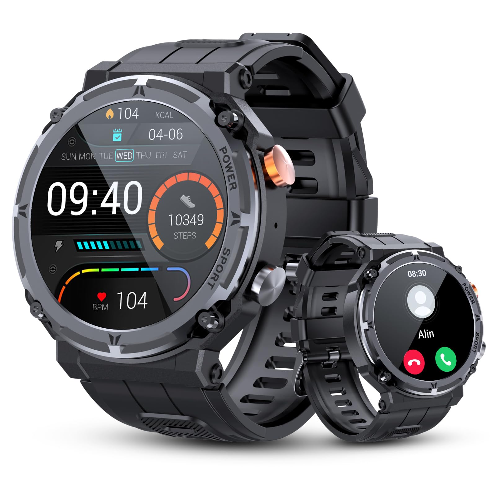 Foto 2 pulgar | Reloj Smartwatch Pureroyi Negro con Bluetooth-Venta Internacional