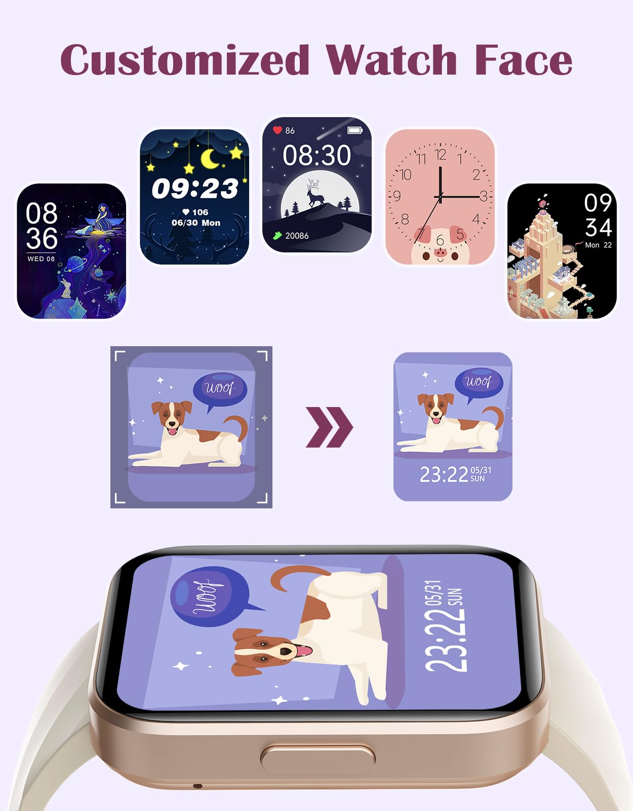 Foto 2 | Reloj Smartwatch Ruimen con Bluetooth-Venta Internacional
