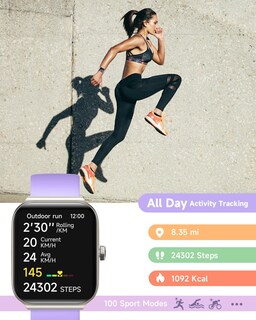 Foto 5 | Reloj Inteligente Toobur De 1,95 Pulgadas Con Alexa Rastreador De Actividad Física para Mujeres - Venta Internacional