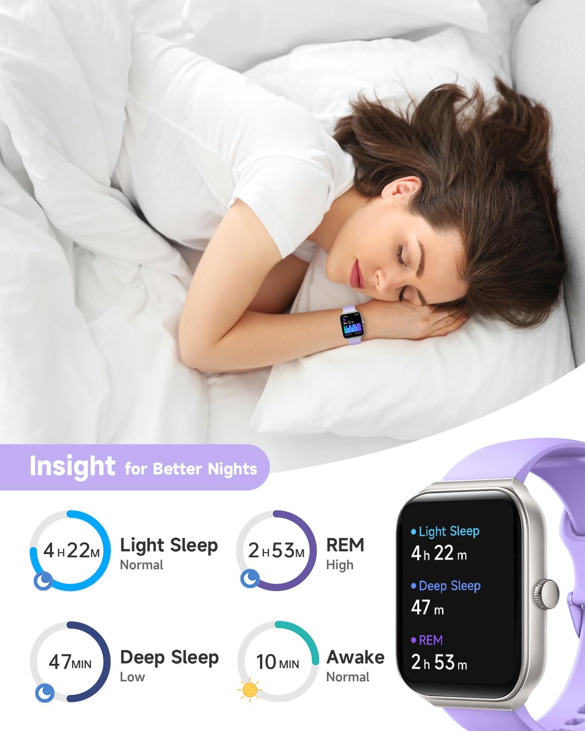 Foto 7 pulgar | Reloj Inteligente Toobur De 1,95 Pulgadas Con Alexa Rastreador De Actividad Física para Mujeres - Venta Internacional