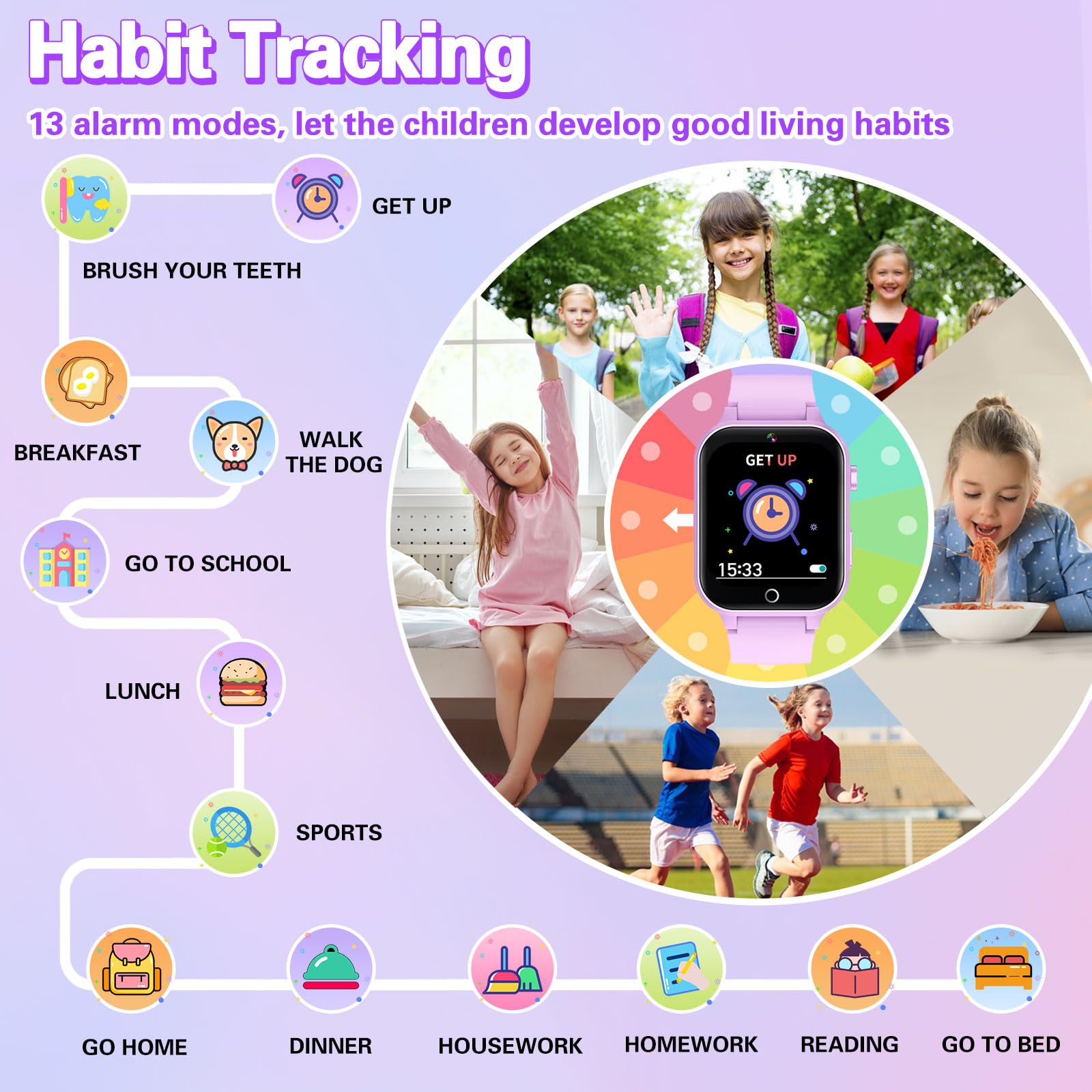 Foto 4 | Reloj Infantil Smartwatch Vakzovy con Bluetooth-Venta Internacional