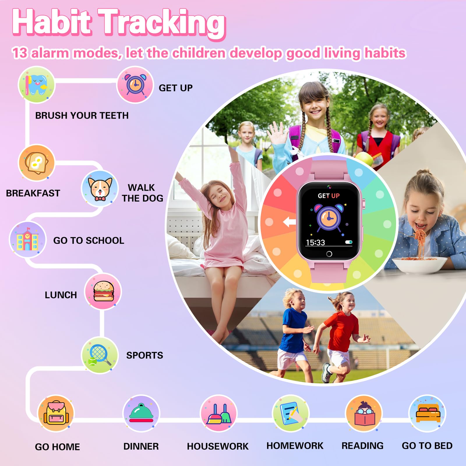 Foto 4 pulgar | Reloj Infantil Smartwatch Vakzovy con Bluetooth-Venta Internacional