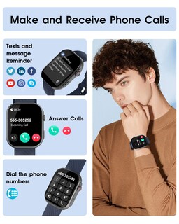 Foto 2 | Reloj Inteligente Bybukckr 2 Android IOS Ip68 Azul - Venta Internacional