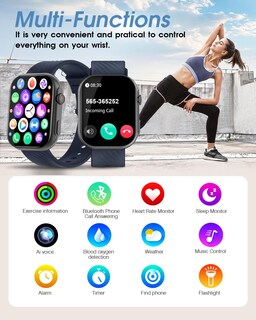 Foto 4 | Reloj Inteligente Bybukckr 2 Android IOS Ip68 Azul - Venta Internacional