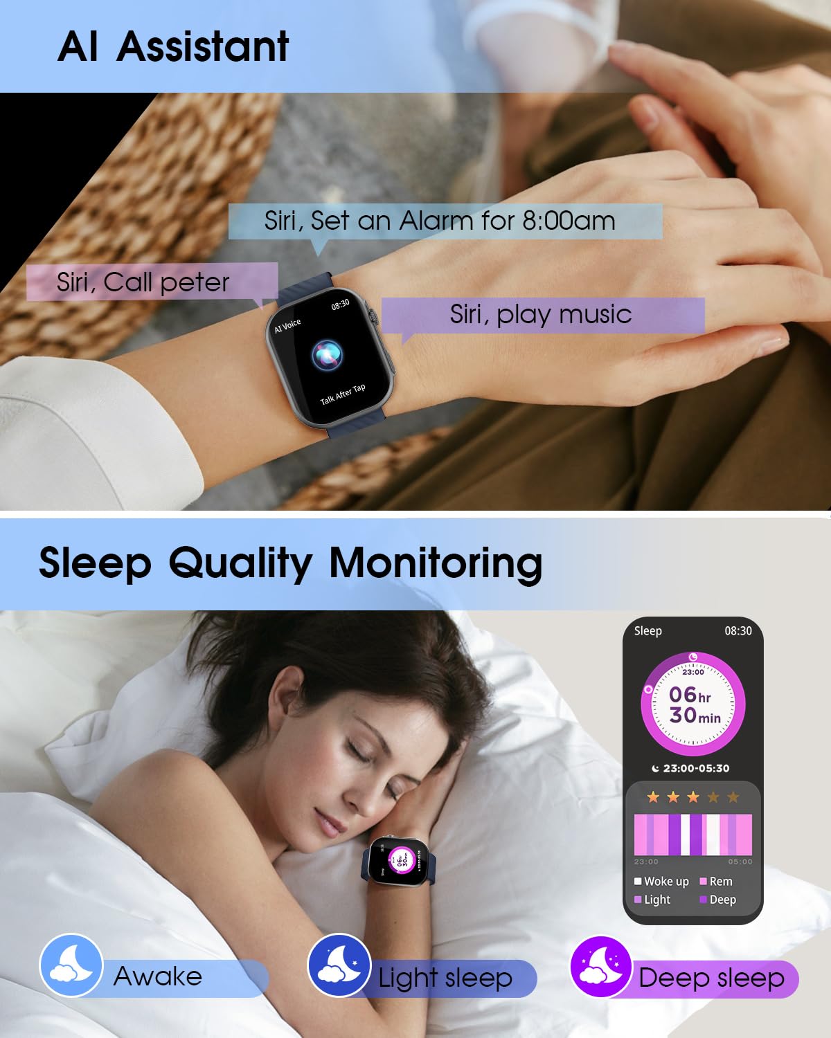 Foto 7 pulgar | Reloj Inteligente Bybukckr 2 Android IOS Ip68 Azul - Venta Internacional
