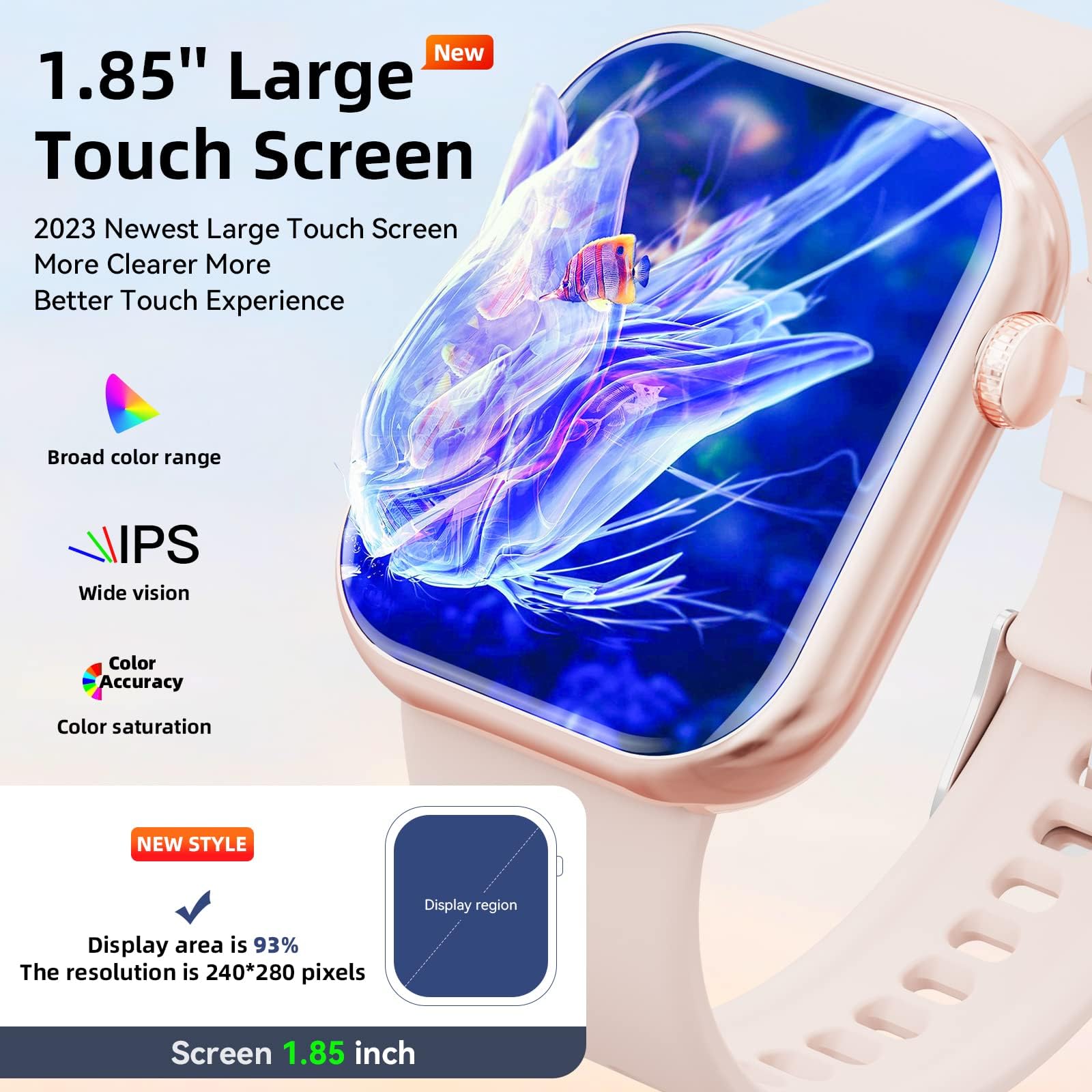 Foto 3 pulgar | Reloj Smartwatch Hwagol con Bluetooth-Venta Internacional