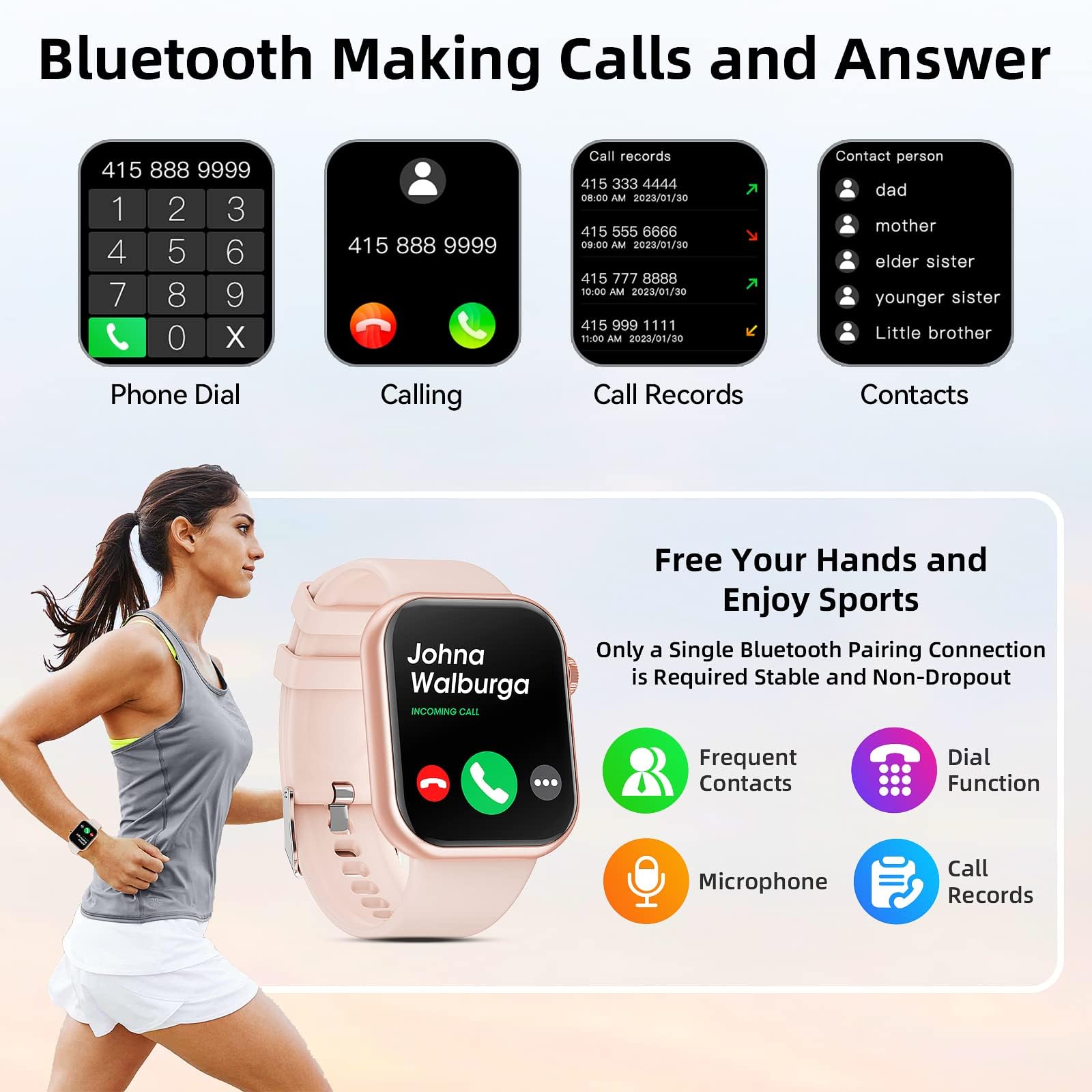 Foto 4 pulgar | Reloj Smartwatch Hwagol con Bluetooth-Venta Internacional