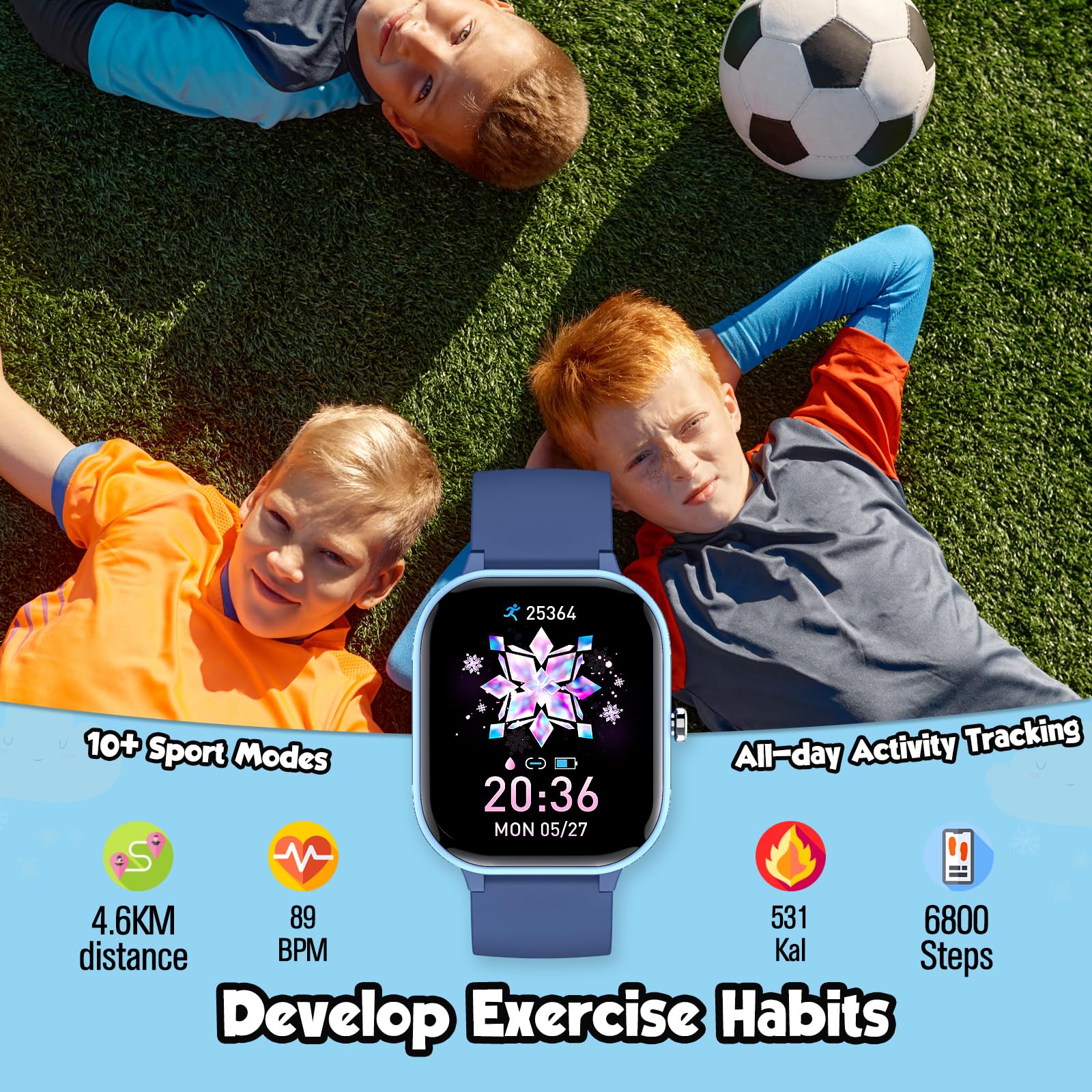 Foto 5 pulgar | Reloj Inteligente Zururu Kids H39plus Rastreador de Actividad Física - Venta Internacional