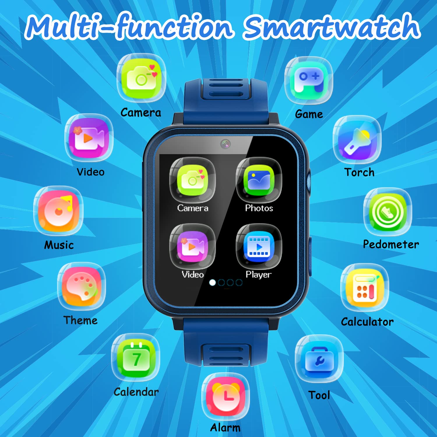 Foto 3 pulgar | Reloj Infantil Smartwatch Wiszodet con Bluetooth-Venta Internacional