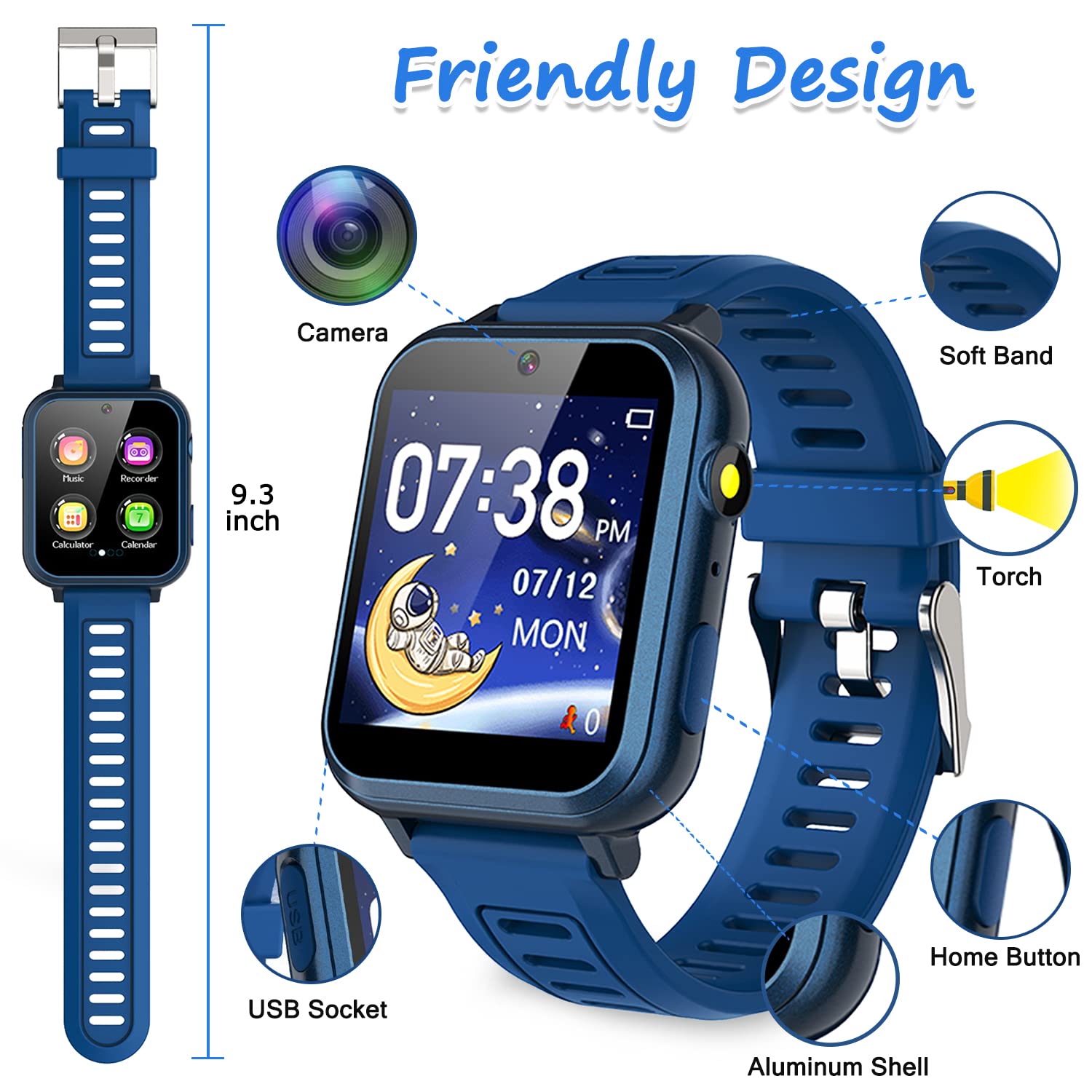 Foto 5 pulgar | Reloj Infantil Smartwatch Wiszodet con Bluetooth-Venta Internacional