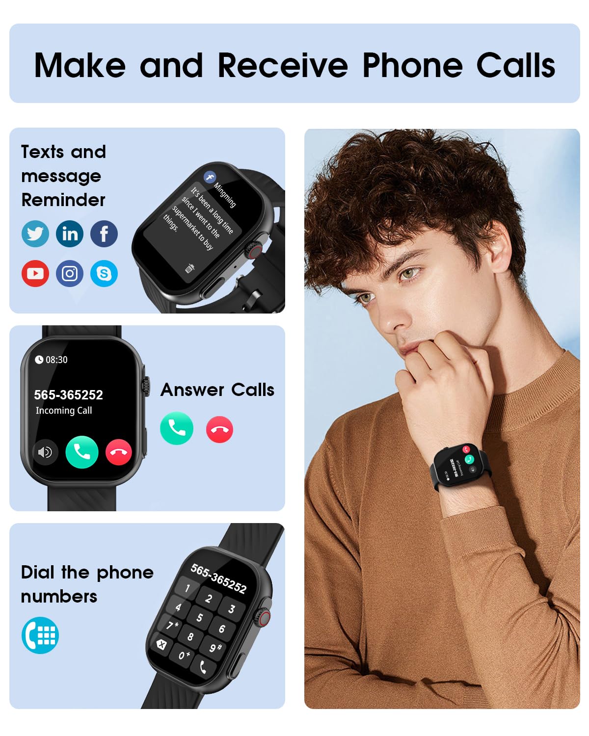Foto 2 | Reloj Inteligente Bybukckr 2 Android Ios Ip68 Negro - Venta Internacional