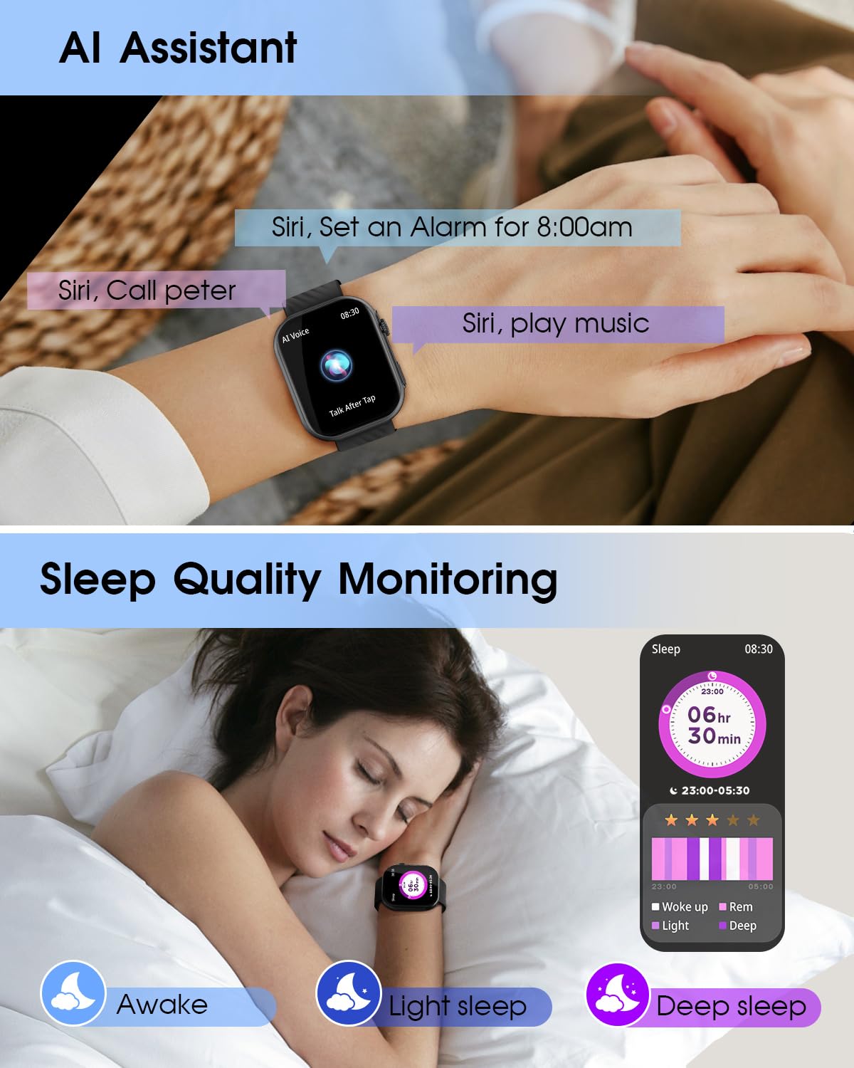 Foto 8 pulgar | Reloj Inteligente Bybukckr 2 Android Ios Ip68 Negro - Venta Internacional