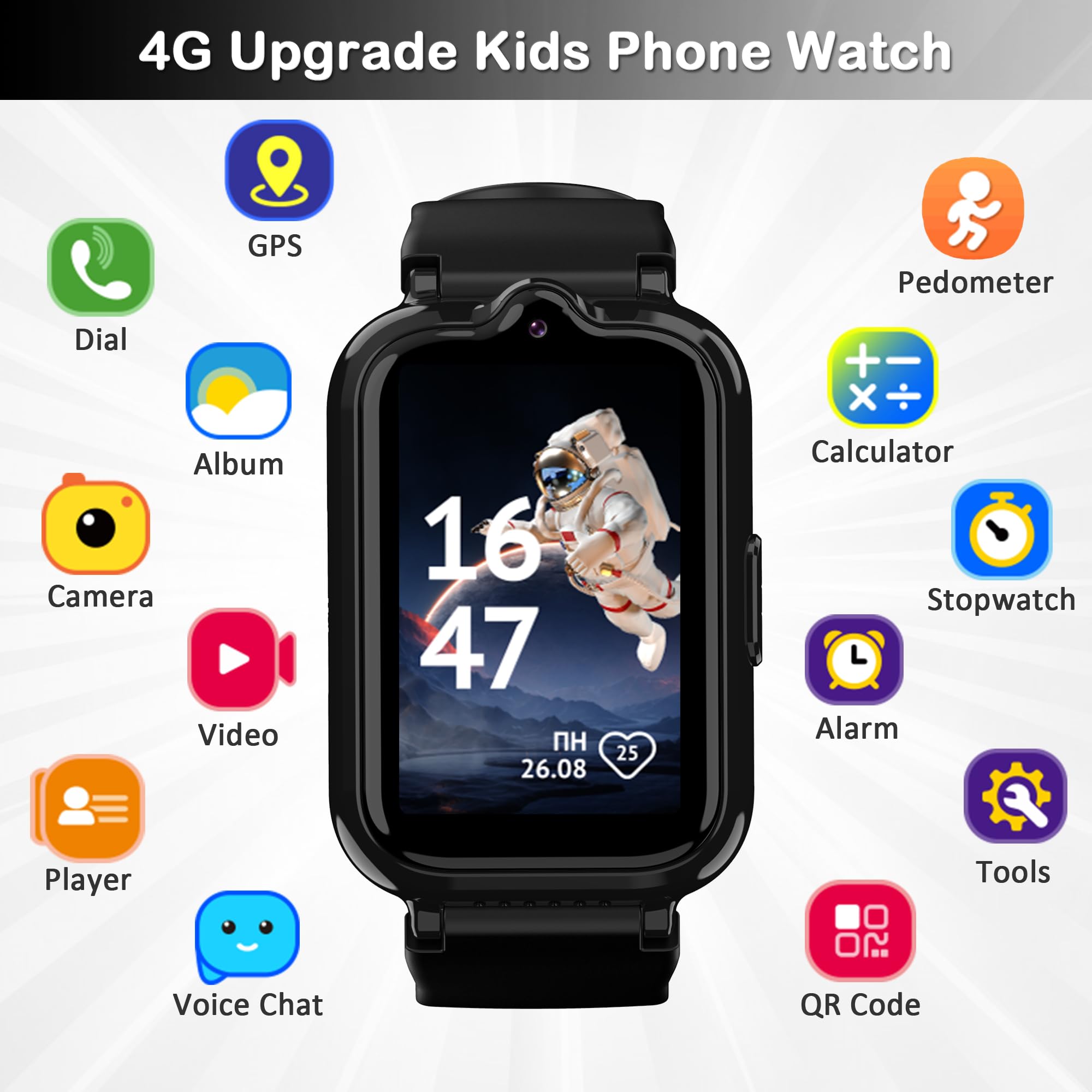 Foto 3 pulgar | Reloj Inteligente Phyulls 4g Con Rastreador Gps Y Videollamada Para Niños De 5 A 12 Años - Venta Internacional