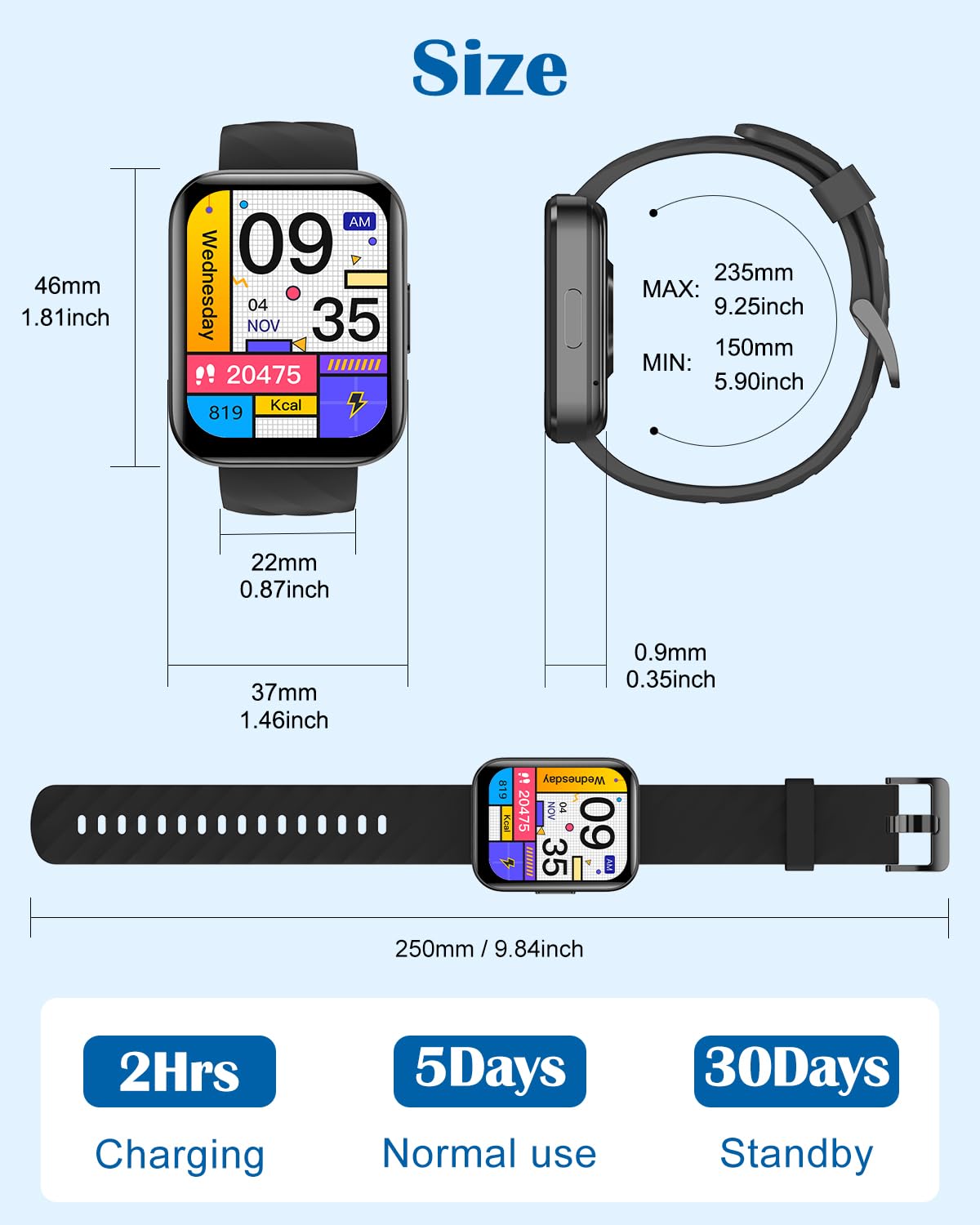 Foto 7 | Reloj Inteligente Ruimen D1 Unisex con Pantalla Hd - Venta Internacional