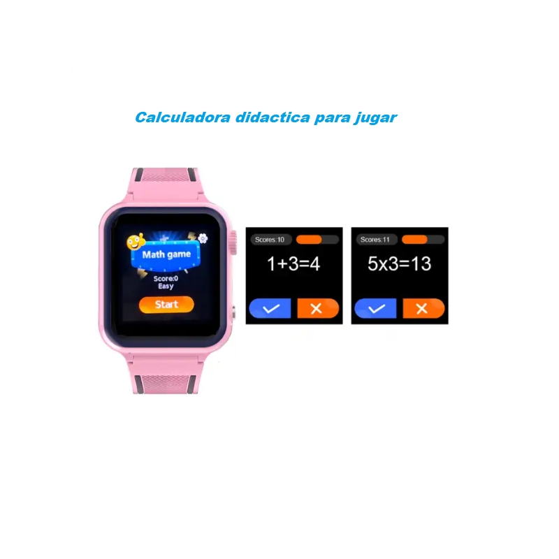 Foto 6 pulgar | Reloj Inteligente Rosa con Linterna Gps 4g Sos para Niños Y Niñas - Venta Internacional