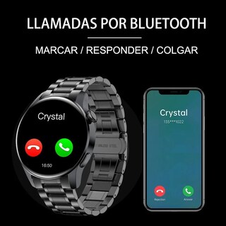 Foto 3 | Reloj Inteligente Bluetooth Sport de Acero Inoxidable para Hombre - Venta Internacional