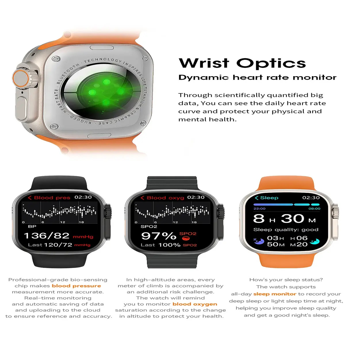 Foto 3 pulgar | Smartwatch N9 Ultra 2 Con Brujula By Ns Tech Naranja