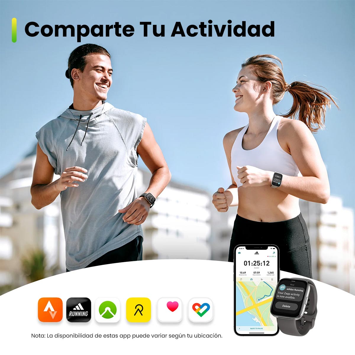 Foto 9 pulgar | Reloj Inteligente Amazfit Bip 5 Unity Negro - Monitoreo de Salud y Actividad Física