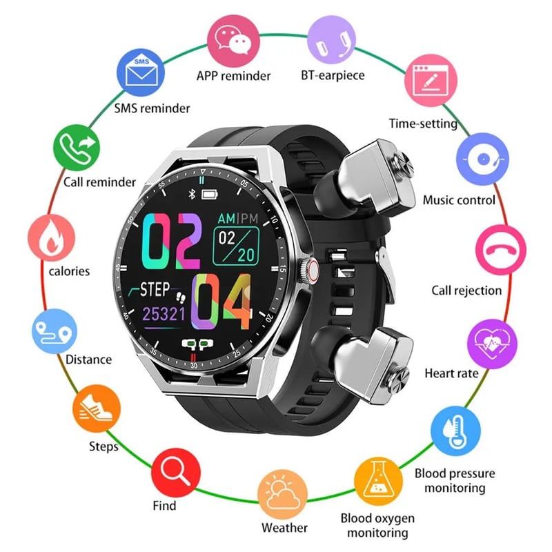 Foto 3 pulgar | Smartwatch T20 Bluetooth con Auriculares y Monitor de Salud - Venta Internacional