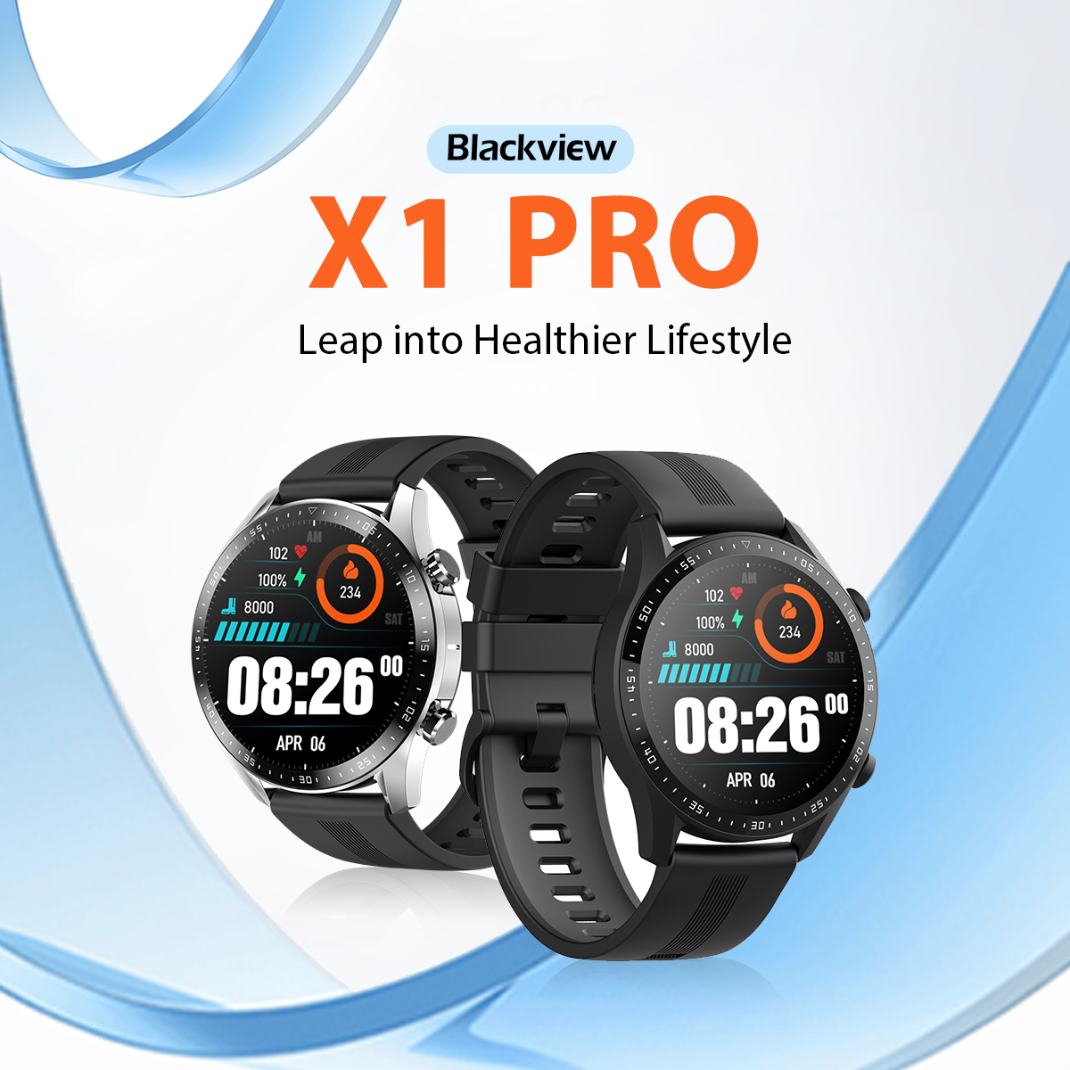 Foto 3 pulgar | Smartwatch Blackview X1 Pro Llamadas de Voz Inalámbricas Ip68 - Venta Internacional