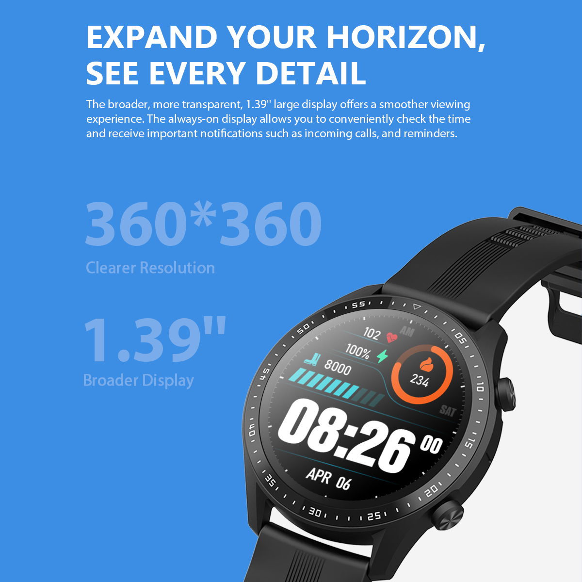 Foto 5 pulgar | Smartwatch Blackview X1 Pro Llamadas de Voz Inalámbricas Ip68 - Venta Internacional