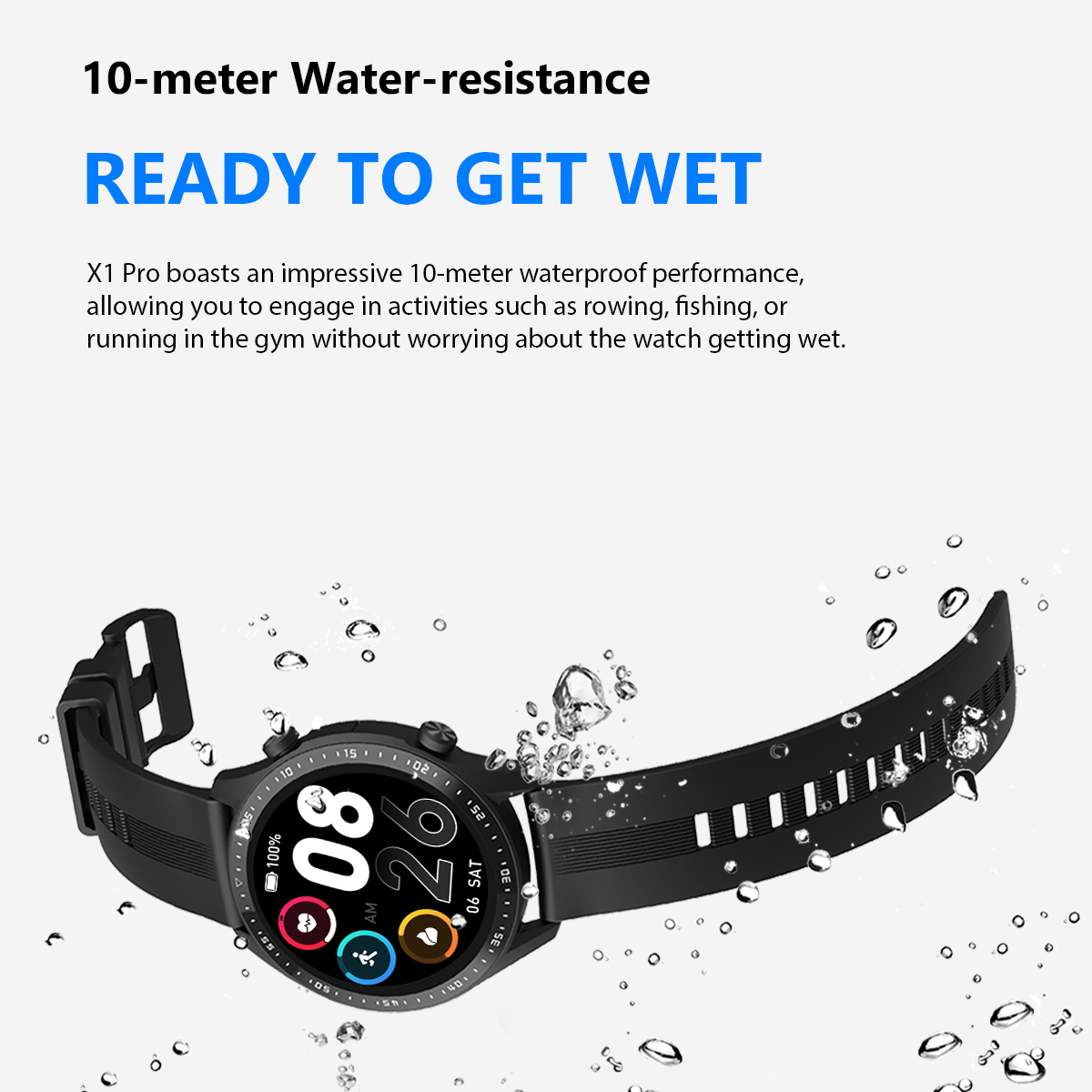 Foto 6 pulgar | Smartwatch Blackview X1 Pro Llamadas de Voz Inalámbricas Ip68 - Venta Internacional