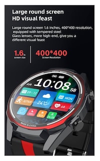 Foto 7 | Reloj Inteligente Njh Sport Bluetooth de 1.6 Pulgadas Compatible con IOS - Venta Internacional