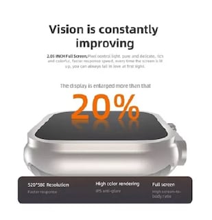 Foto 4 | Reloj Smartwatch S9 Ultra 49 mm Heart Health Naranja - Venta Internacional