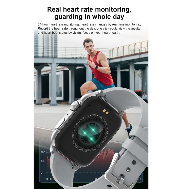 Foto 6 pulgar | Smartwatch N80 Sport Body Functions color Plateado - Venta Internacional