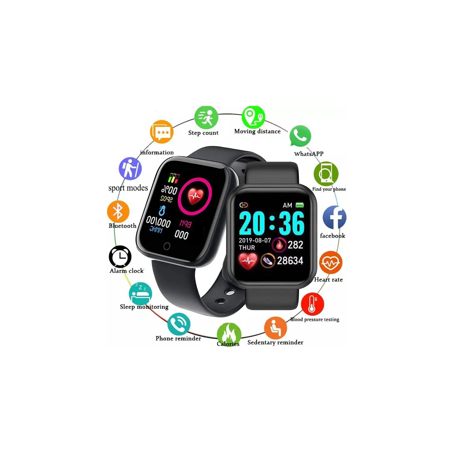 Reloj Inteligente Smart Band D20 Negro con Pulsómetro - Venta Internacional