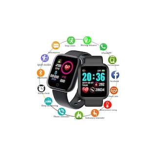Foto 1 | Reloj Inteligente Smart Band D20 Negro con Pulsómetro - Venta Internacional