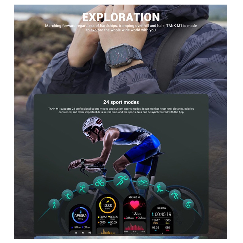 Foto 6 pulgar | Reloj Inteligente Bluetooth para Exteriores Smartwatch Kospet Tank - Venta Internacional