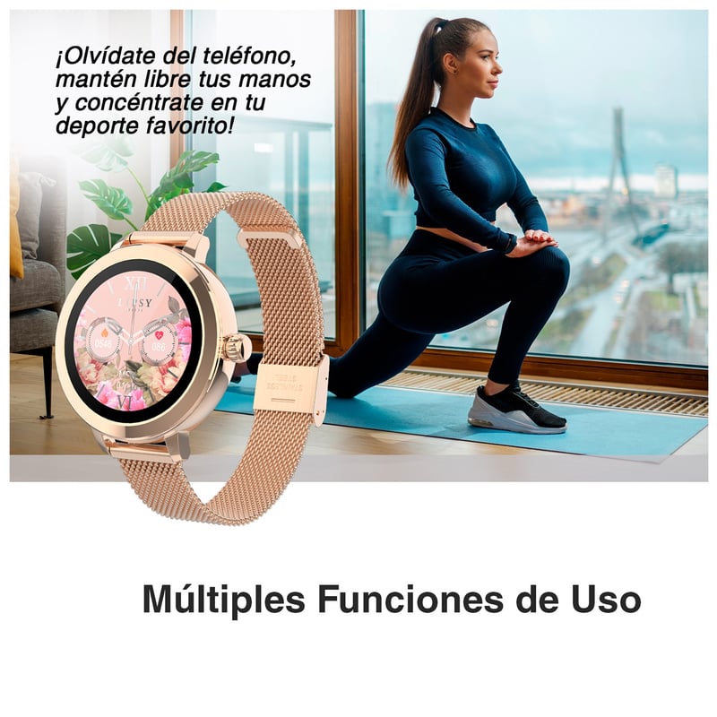 Foto 4 | Smartwatch TFT con Pantalla Táctil Completa Rosa - Venta Internacional