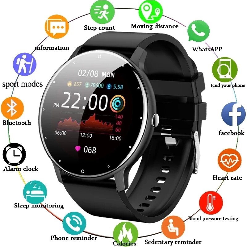 Foto 6 pulgar | Smartwatch ZL02 Bluetooth Fitness con Monitor de Frecuencia Cardiaca - Venta Internacional