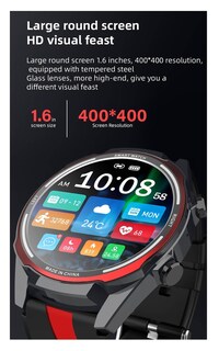 Foto 5 | Reloj Inteligente Njh Sport Bluetooth De 1.6 Pulgadas Compatible Con Ios - Venta Internacional