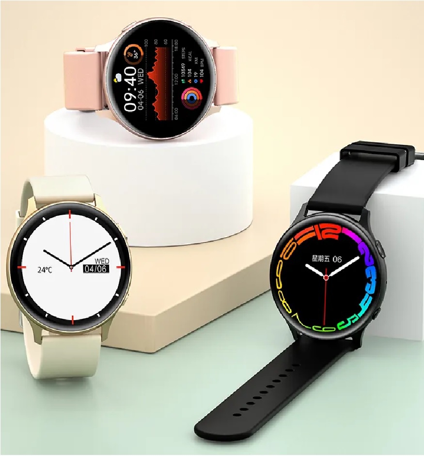 Foto 3 | Reloj Inteligente Mx 15 Bluetooth Android e iOS para Mujer Rosa Resistente al Agua con Rastreador de Fitness y Ritm