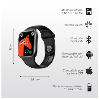 Foto 2 | Reloj Inteligente Smartwatch W12 Pro con Pantalla Hd de 1,83 Pulgadas Negro - Venta Internacional