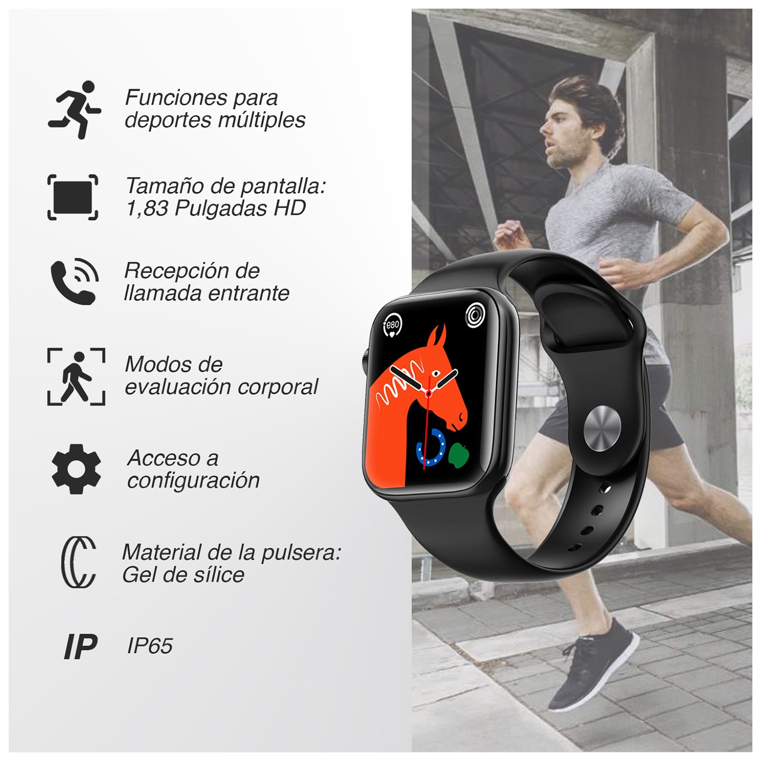 Foto 4 pulgar | Reloj Inteligente Smartwatch W12 Pro con Pantalla Hd de 1,83 Pulgadas Negro - Venta Internacional