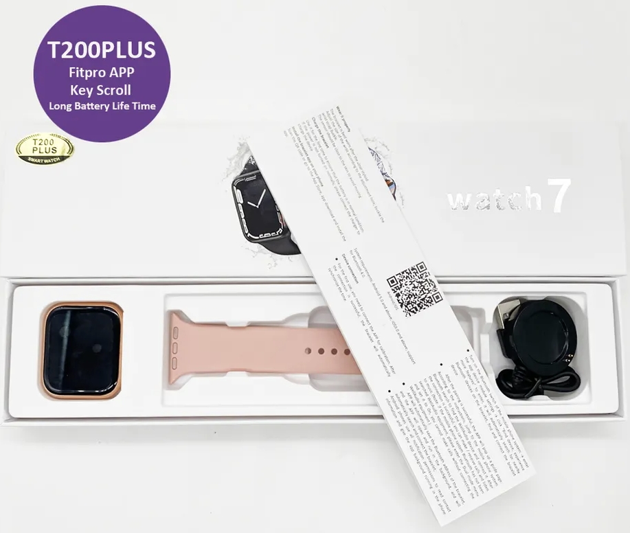 Foto 8 pulgar | Pantalla IPS Rosa de Smartwatch T200 Plus Series 7 de 1.75'' - Venta Internacional