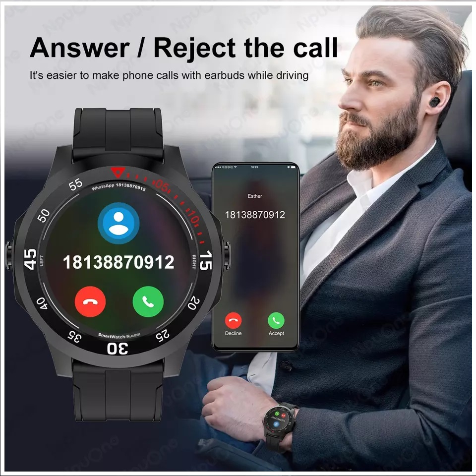 Foto 8 pulgar | Smartwatch Bluetooth Smartwatch N15 2 en 1 con Auriculares - Venta Internacional