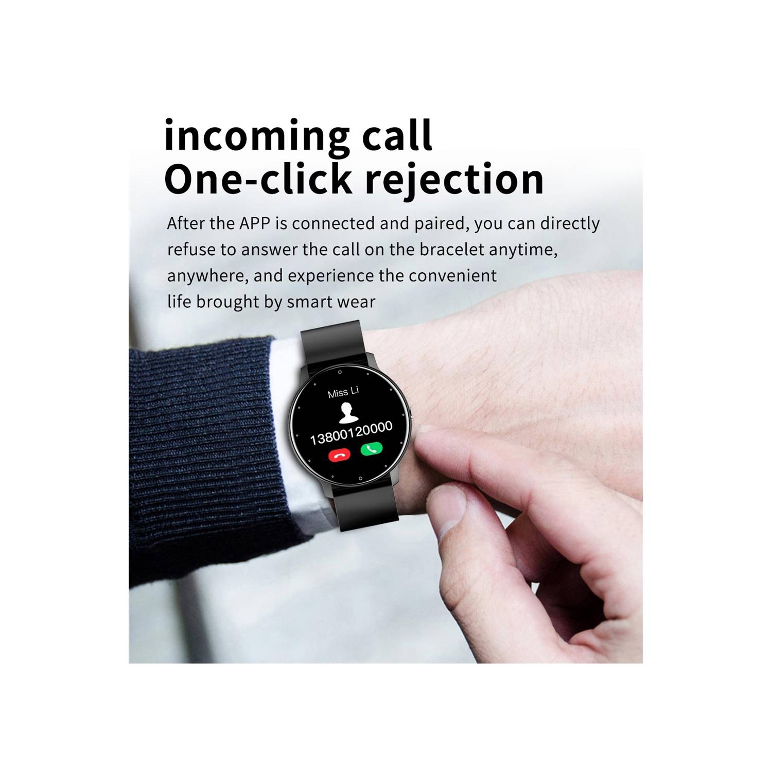 Foto 5 pulgar | Reloj Inteligente Bluetooth Zl02 Compatible Con Ios Y Android - Venta Internacional.