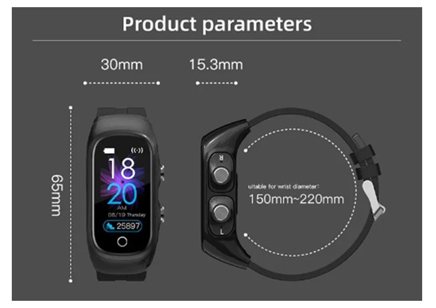 Foto 6 pulgar | Smartwatch Bluetooth N8 Con Auriculares - Venta Internacional