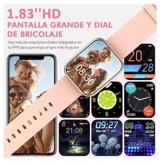 Foto 2 | Reloj Inteligente Belug con Bluetooth Rosa