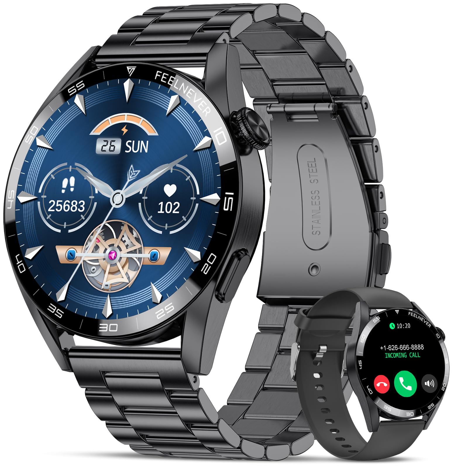 Reloj Smartwatch Negro con Bluetooth - Venta Internacional