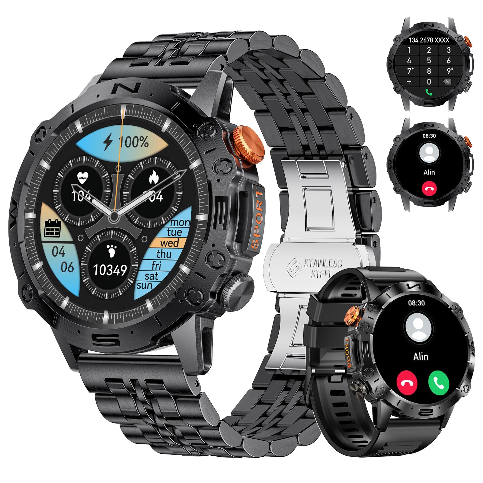 Reloj Smartwatch Negro con Bluetooth - Venta Internacional