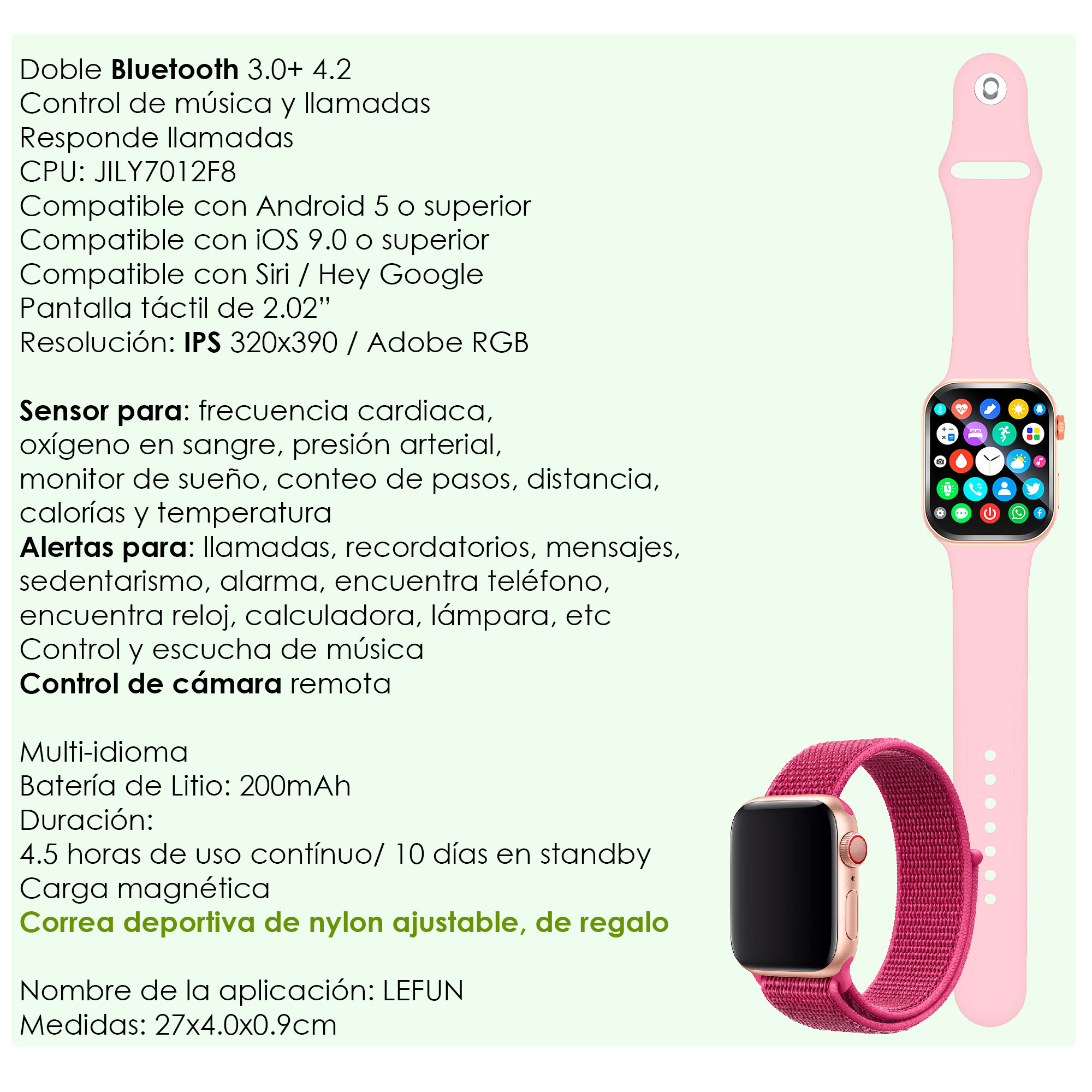 Foto 7 pulgar | Reloj Smartwatch Vak S3 IPS 2'' Sport