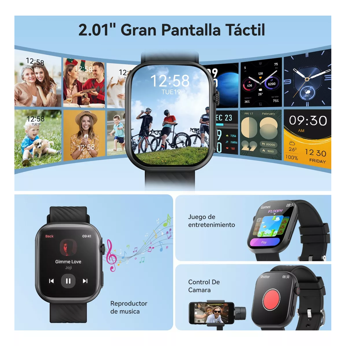 Foto 5 pulgar | Reloj Smartwatch Lab.G Negro con Bluetooth