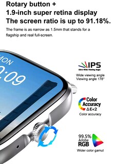 Foto 5 | Reloj Inteligente Bluetooth Dt102 con Pantalla de 1,9 Pulgadas Nfc y Gps - Venta Internacional