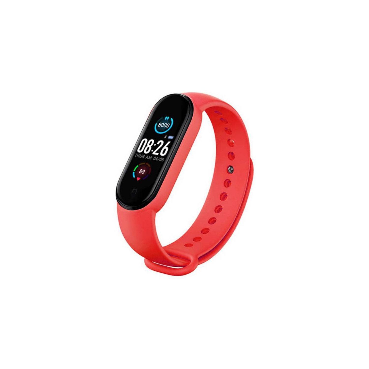 Foto 2 pulgar | Reloj Inteligente Smartband M5 con Monitor de Frecuencia Cardíaca Bluetooth Rojo - Venta Internacional