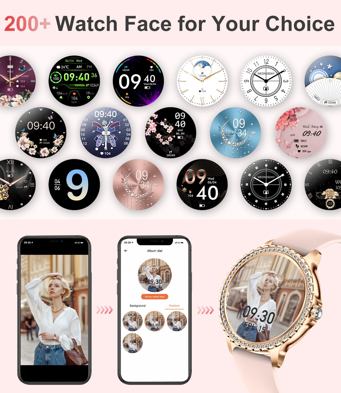 Foto 4 pulgar | Reloj Inteligente Lige para Mujer  Hd de 1.3 Pulgadas - Venta Internacional